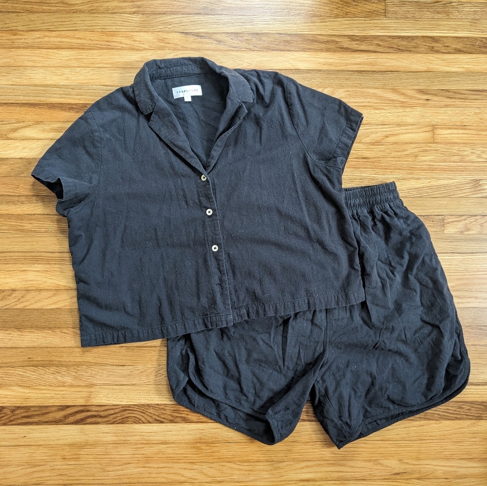 Tradlands Glenn Long Shorts and Coast Camp Button Down Two Piece Matching Set